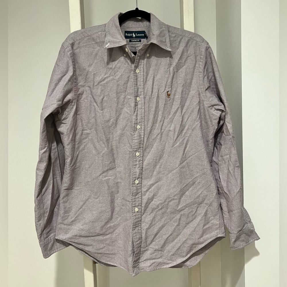 Mens 15 1/2” light purple/Lavender Ralph Lauren Button Down